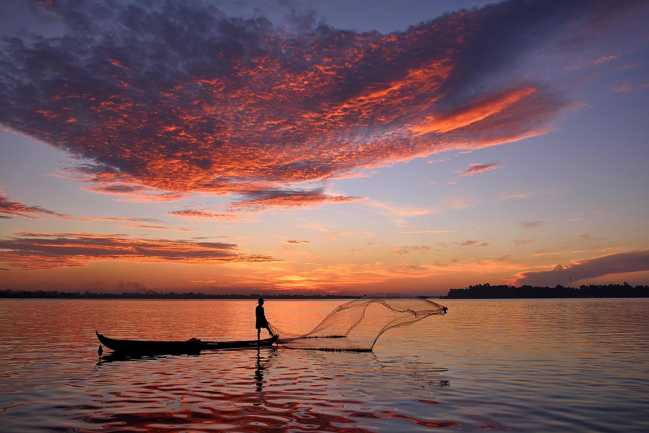 river, boat, fisherman, net pestle, dawn, beauty scene, nature, river, river, boat, boat, fisherman, fisherman, fisherman, fisherman, fisherman